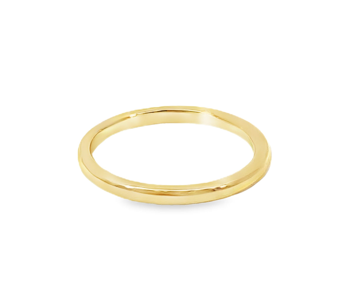14K Yellow Gold Plain Wedding Band