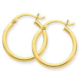 14K Lightweight Tube Hoop Earrings