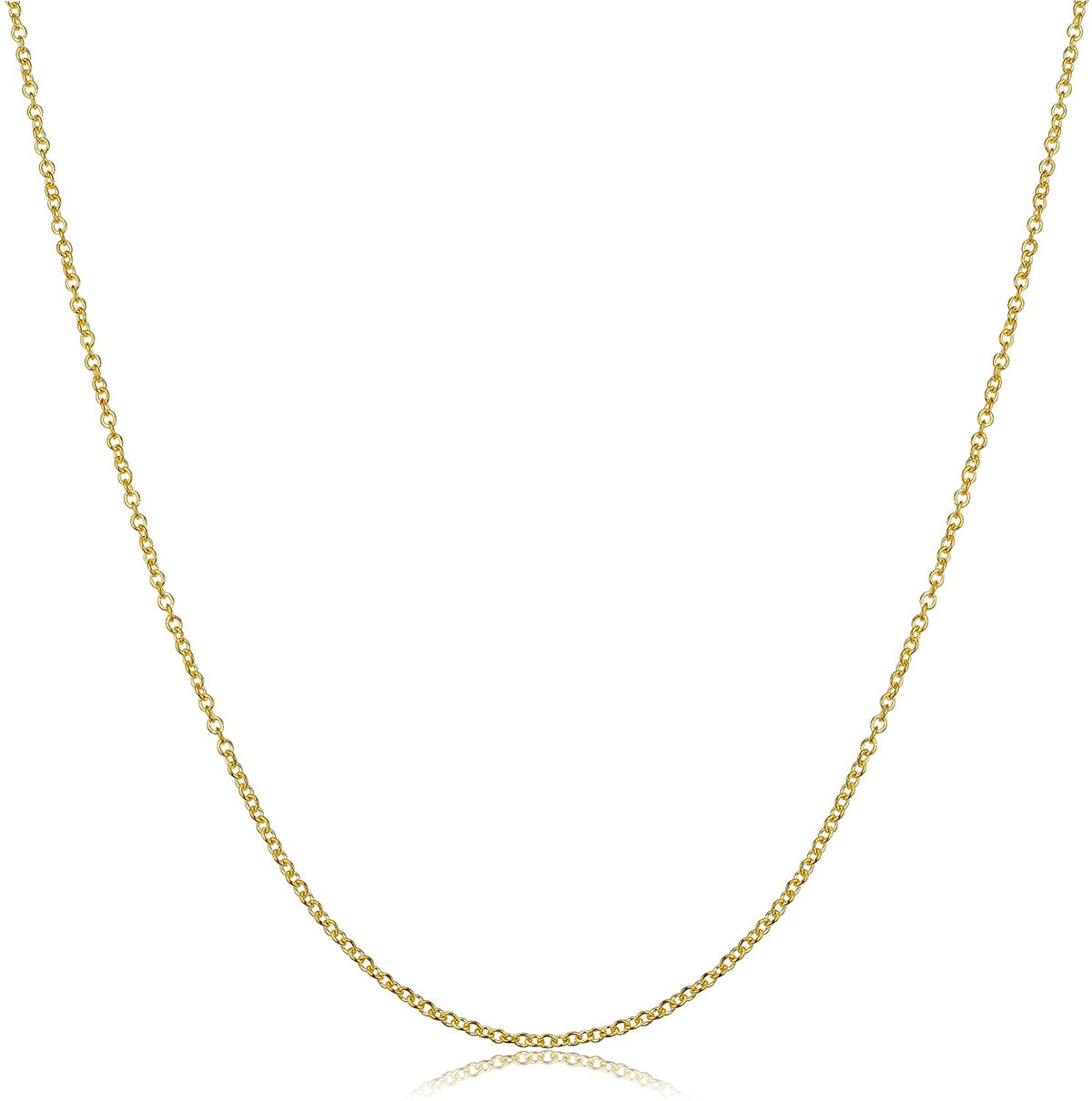 20" 10k Yellow Gold 1.3mm Cable Chain