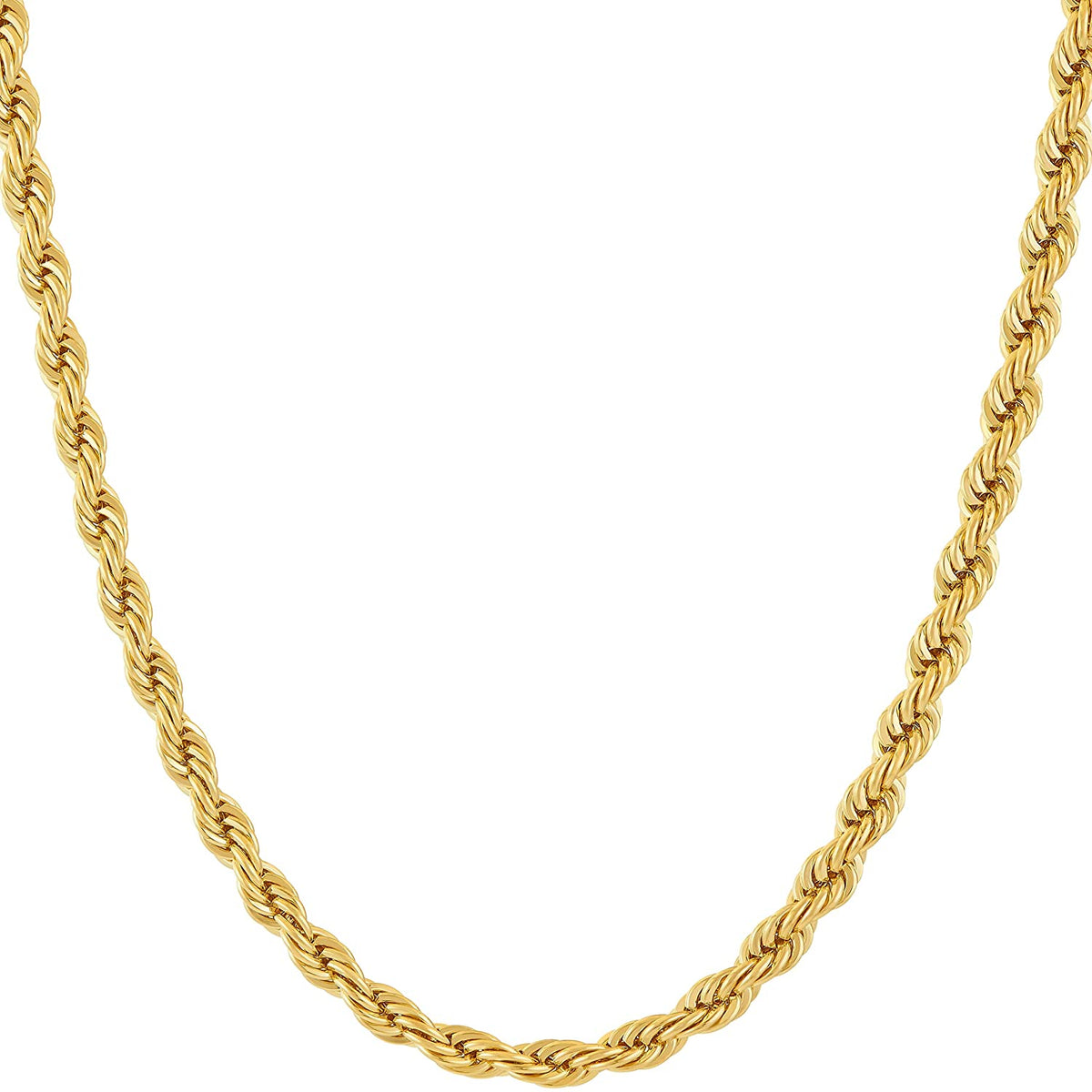 22" 10k Yellow Gold 2.25mm Rope Chain Necklace