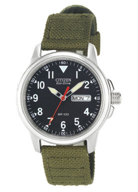 Citizen Men's Eco-Drive Chandler Green Strap Field Watch