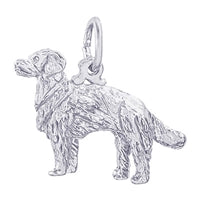 Sterling Silver Golden Retriever Dog Charm
