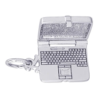 Sterling Silver Laptop Computer Charm