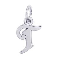 Sterling Silver Initial "T" Charm