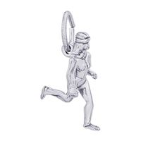 Sterling Silver Female Jogger Charm