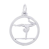 Sterling Silver Gymnast Charm