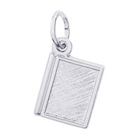 Sterling Silver Book Charm