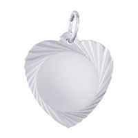 Sterling Silver Engraveable Heart Charm