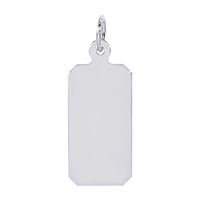 Sterling Silver Engraveable Dog Tag Charm