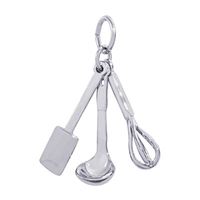 Sterling Silver Cooking Utensils Charm