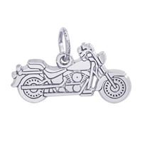 Sterling Silver Motorcycle Charm