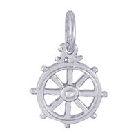 Sterling Silver Ships Wheel Charm