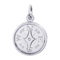 Sterling Silver Compass Charm