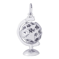 Sterling Silver Globe Charm