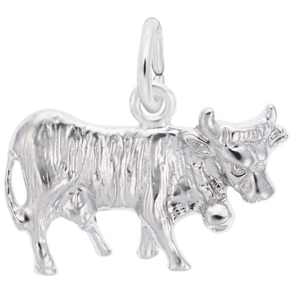 Sterling Silver Cow Charm