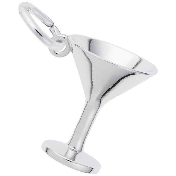 Sterling Silver Martini Glass Charm