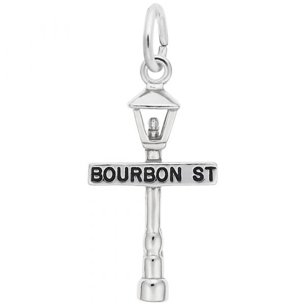 Sterling Silver Bourbon St. Lamp Post Charm