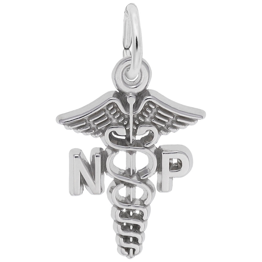 Sterling Silver Nurse Practitioner Charm