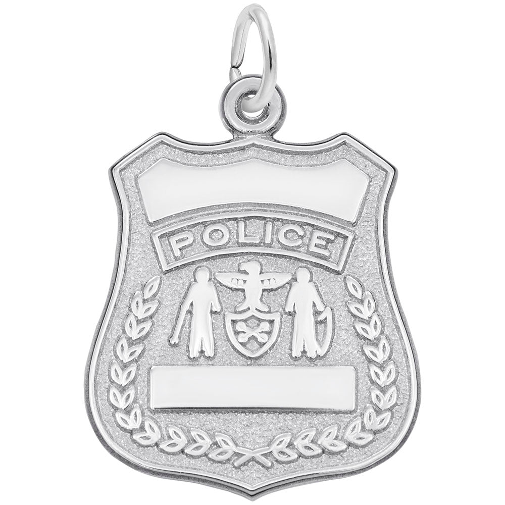 Sterling Silver Police Badge Charm