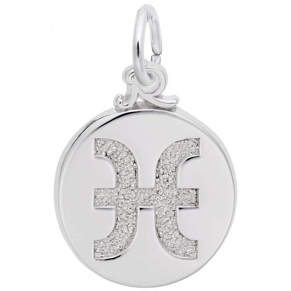 Sterling Silver Zodiac Symbol Charm- Pisces