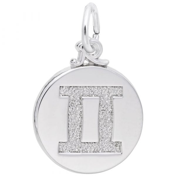 Sterling Silver Zodiac Symbol Charm- Gemini