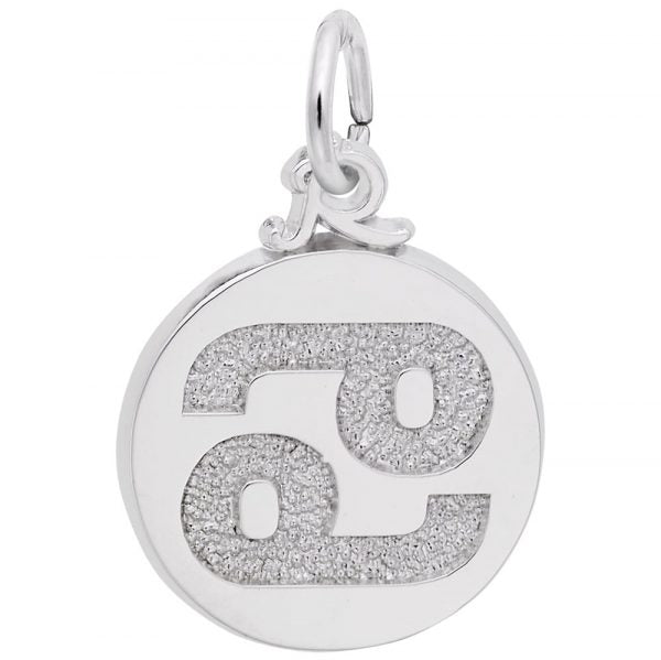 Sterling Silver Zodiac Symbol Charm- Cancer