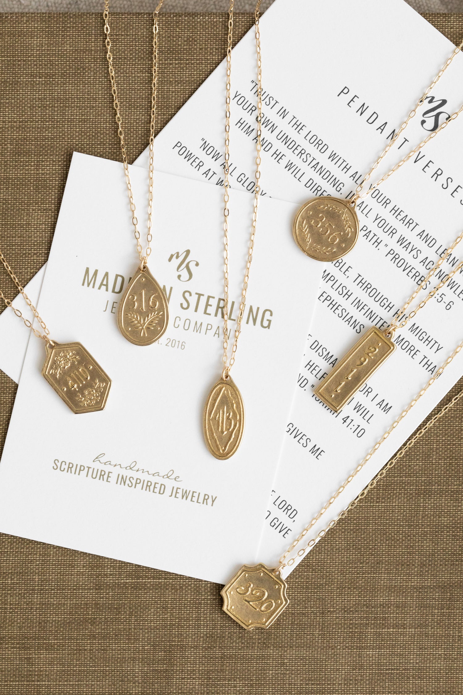 22" Gold Filled Chain with Bronze Pendant Ephesians 3:20
