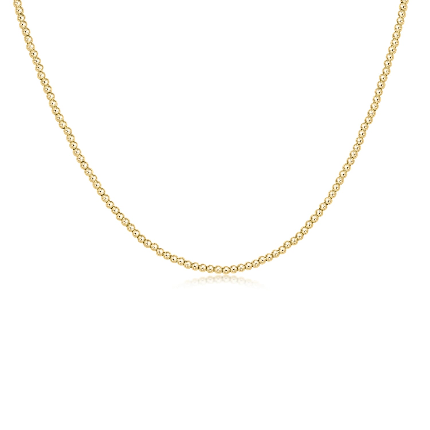 Classic Gold 3mm Beaded 15" Choker