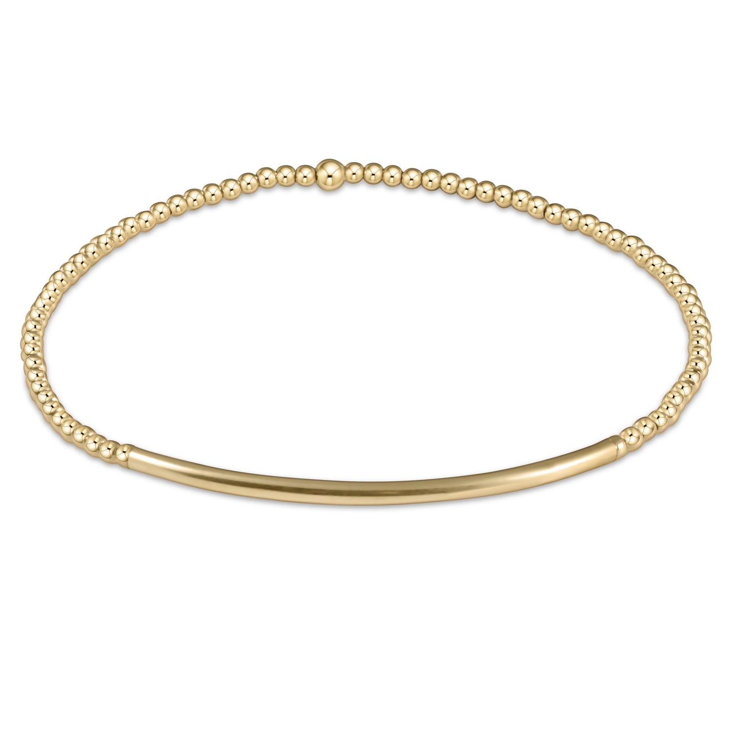 Classic Gold 3mm Bead Bliss Bar Bracelet