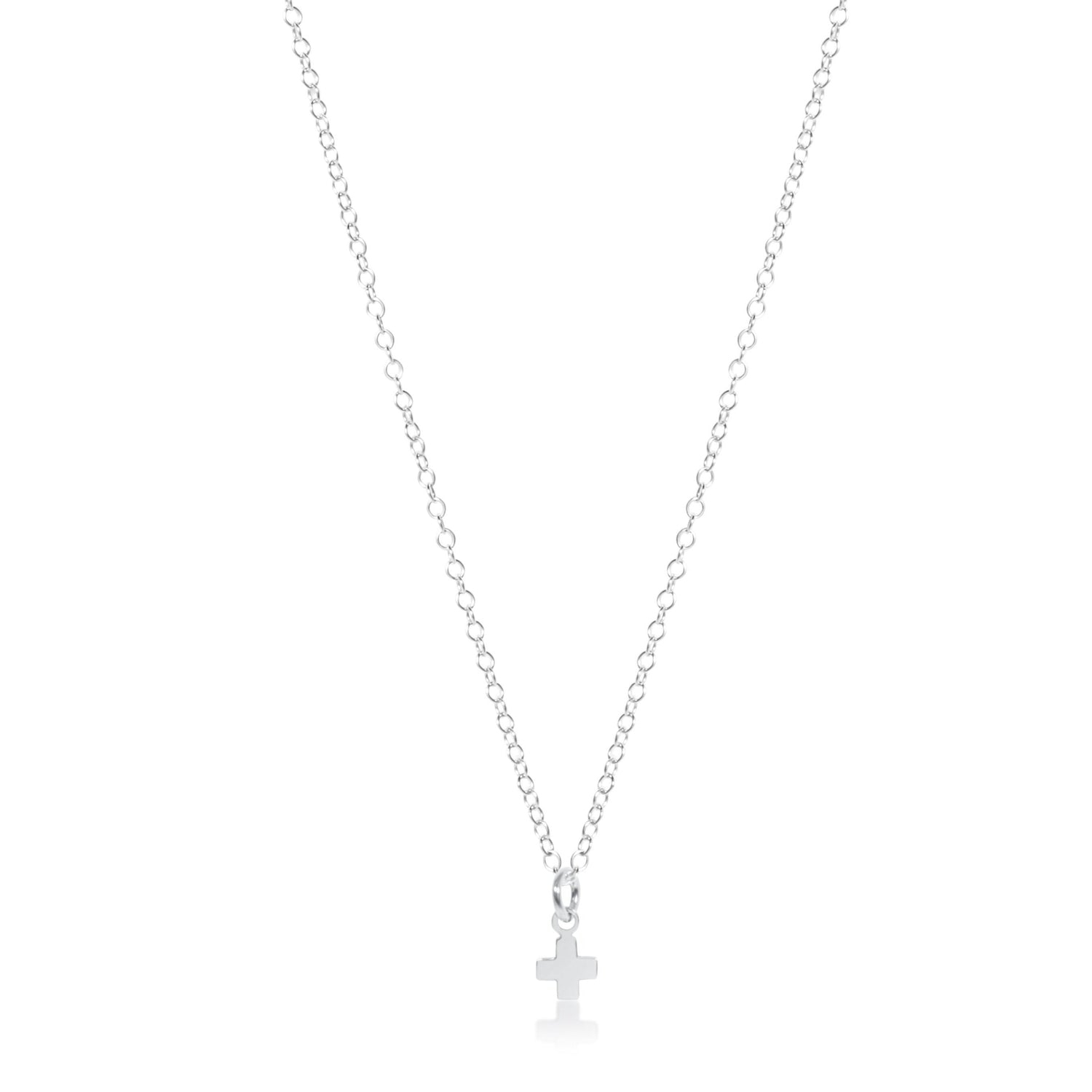 16" Sterling Silver Signature Small Cross Necklace