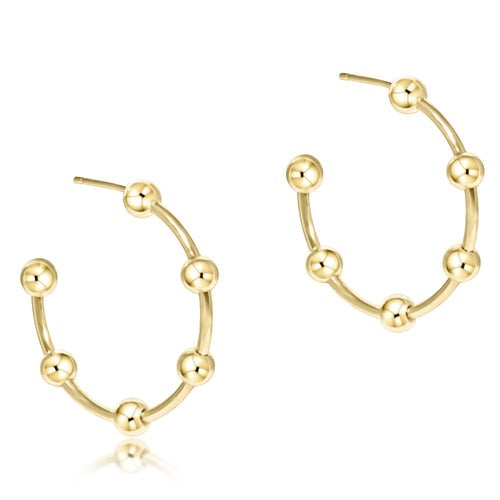 Simplicity 1.5" Post Hoop - 4mm Gold