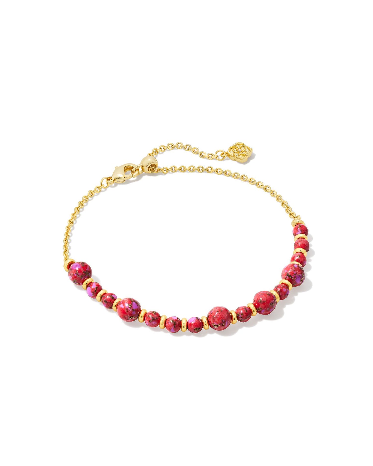 Jovie Beaded Bracelet- Red Magnesite