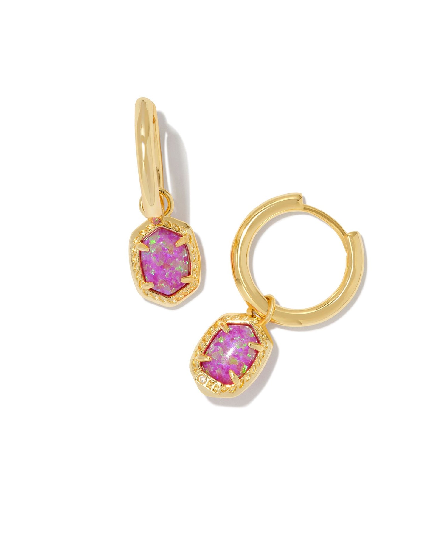 Daphne Huggie Earring- Purple Opal