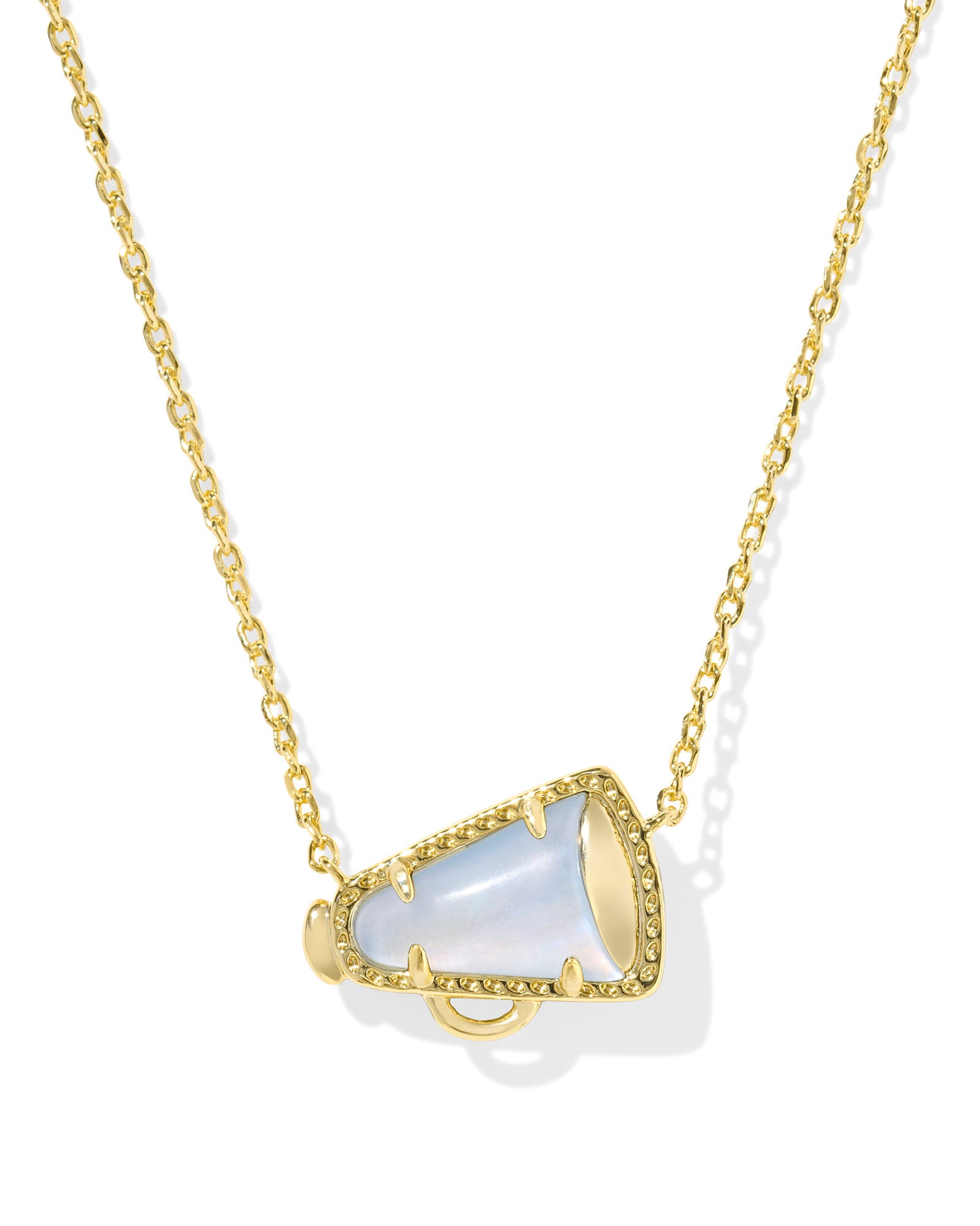 Cheer Short Pendant Necklace Gold Periwinkle Illusion
