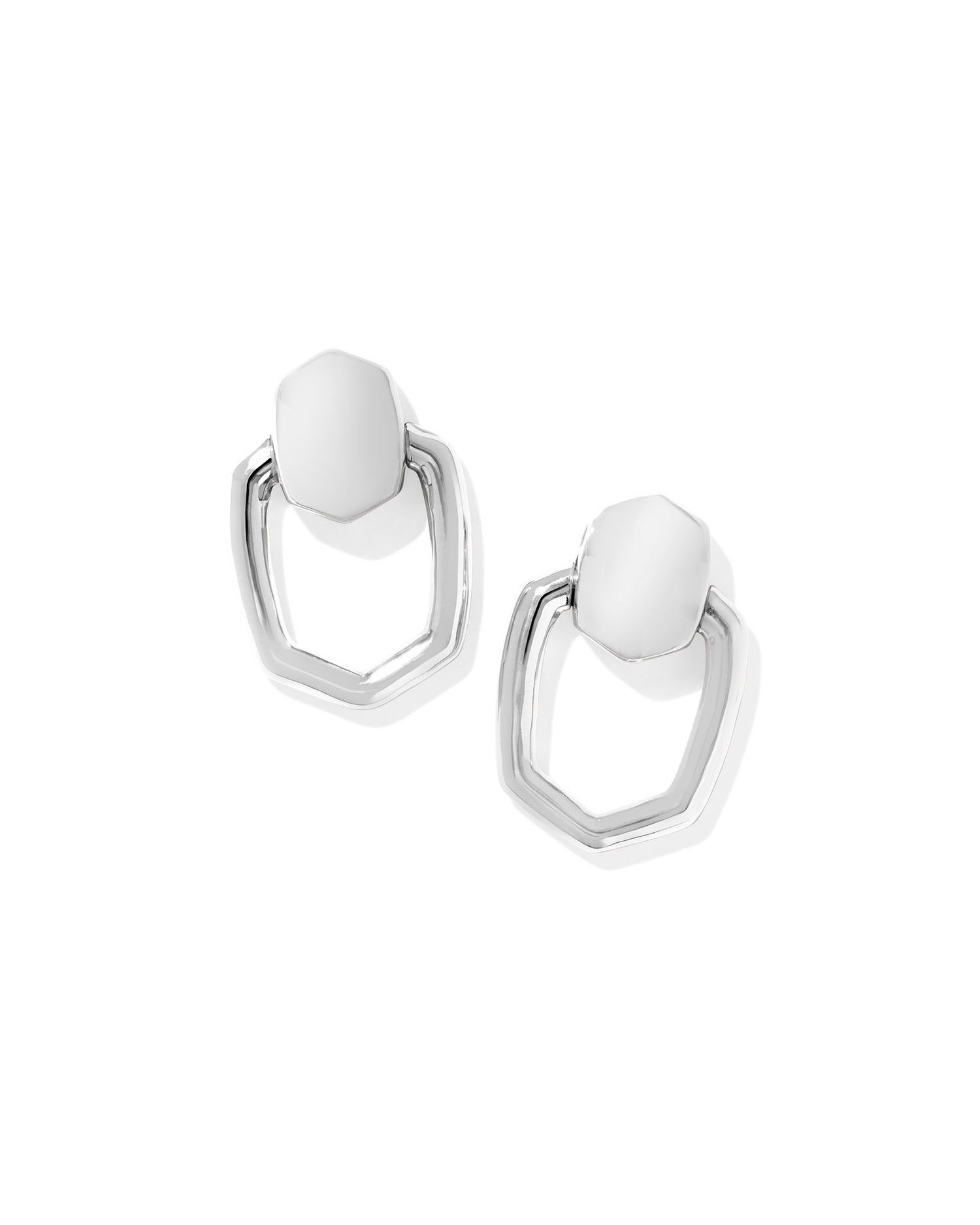 Kaia Open Frame Earrings Silver