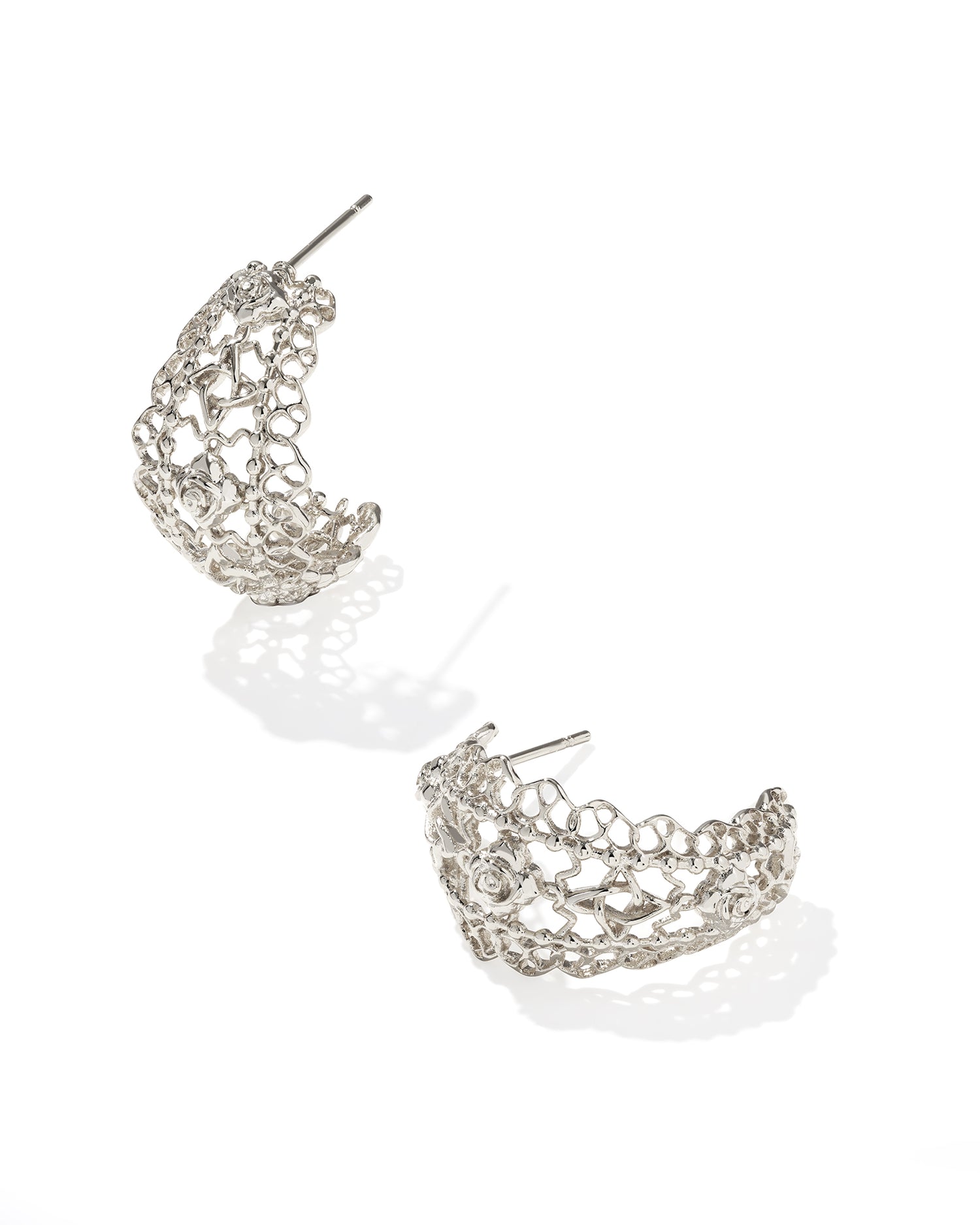 Krista Lace Huggie Silver