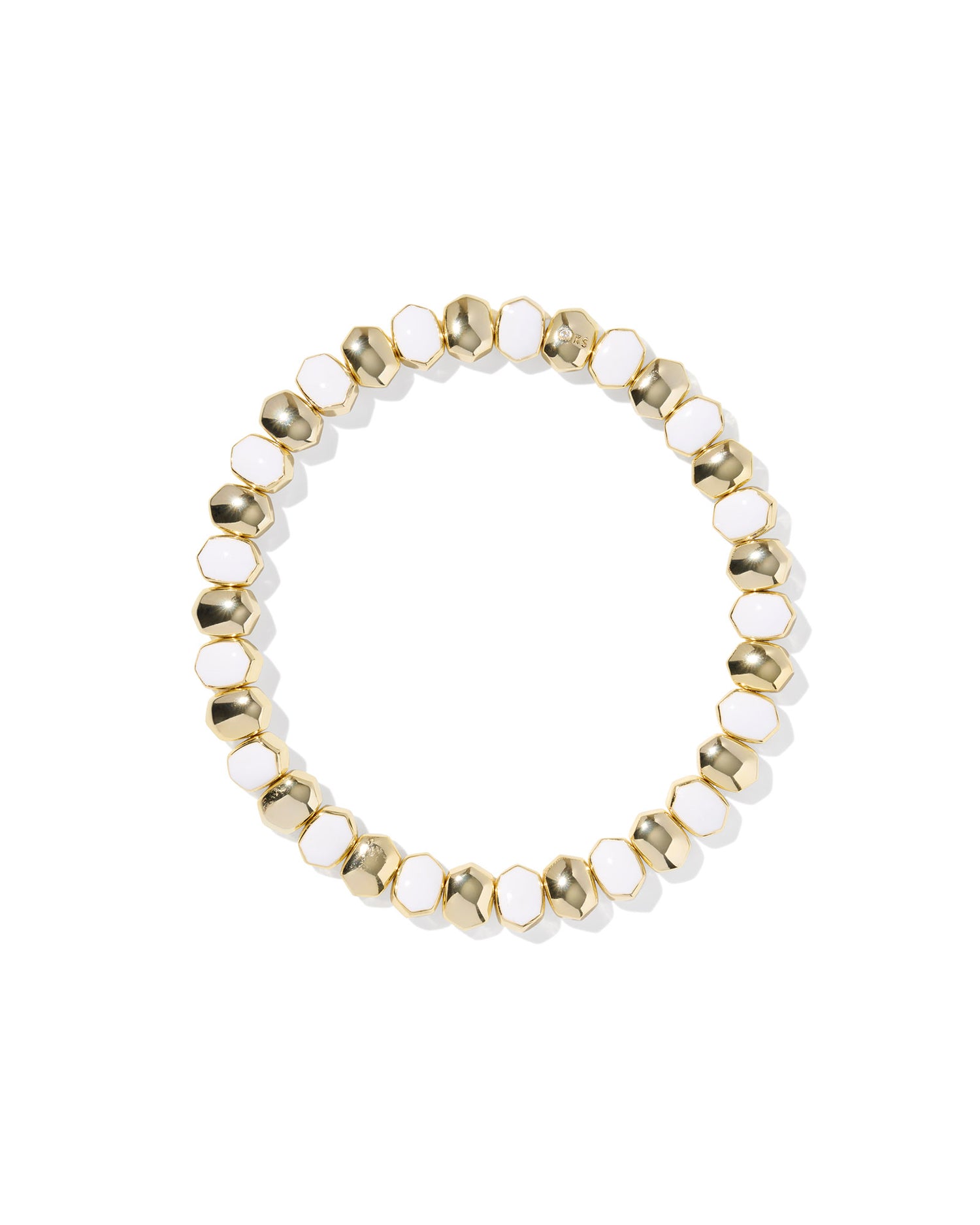 Daphne Stretch Bracelet- White Enamel