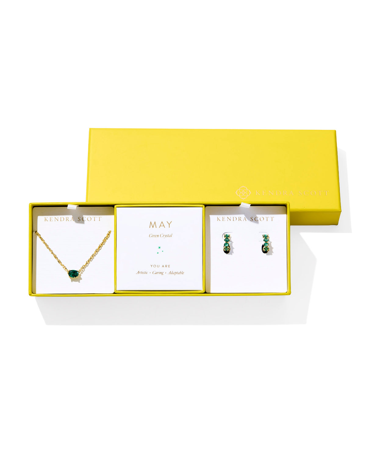 Cailin Birthstone Gift Set Gold Green Crystal - May