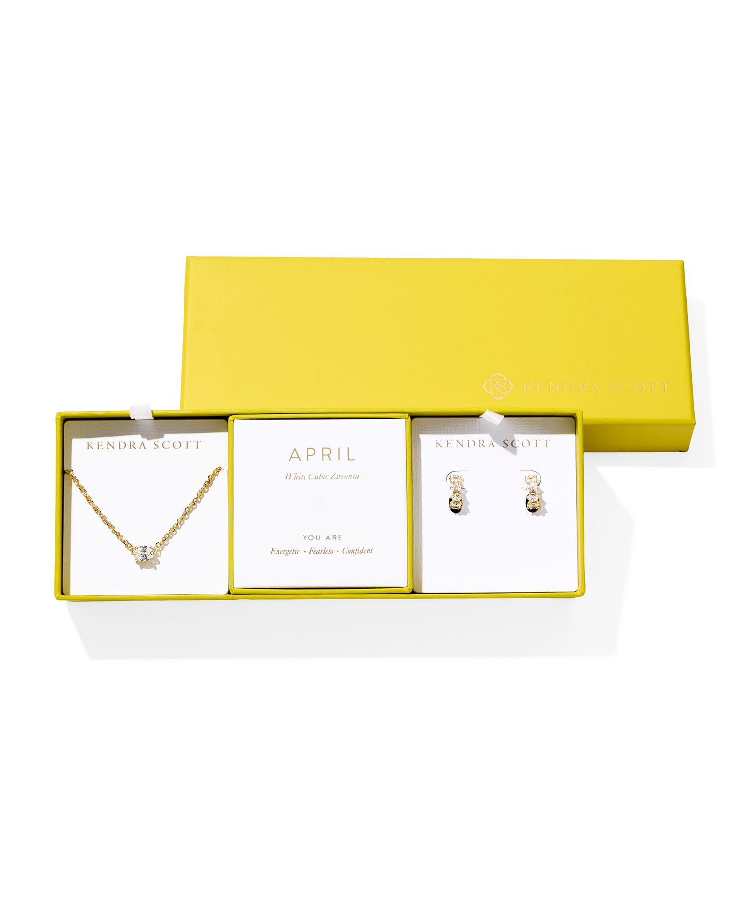 Cailin Crystal Gift Set Gold White CZ