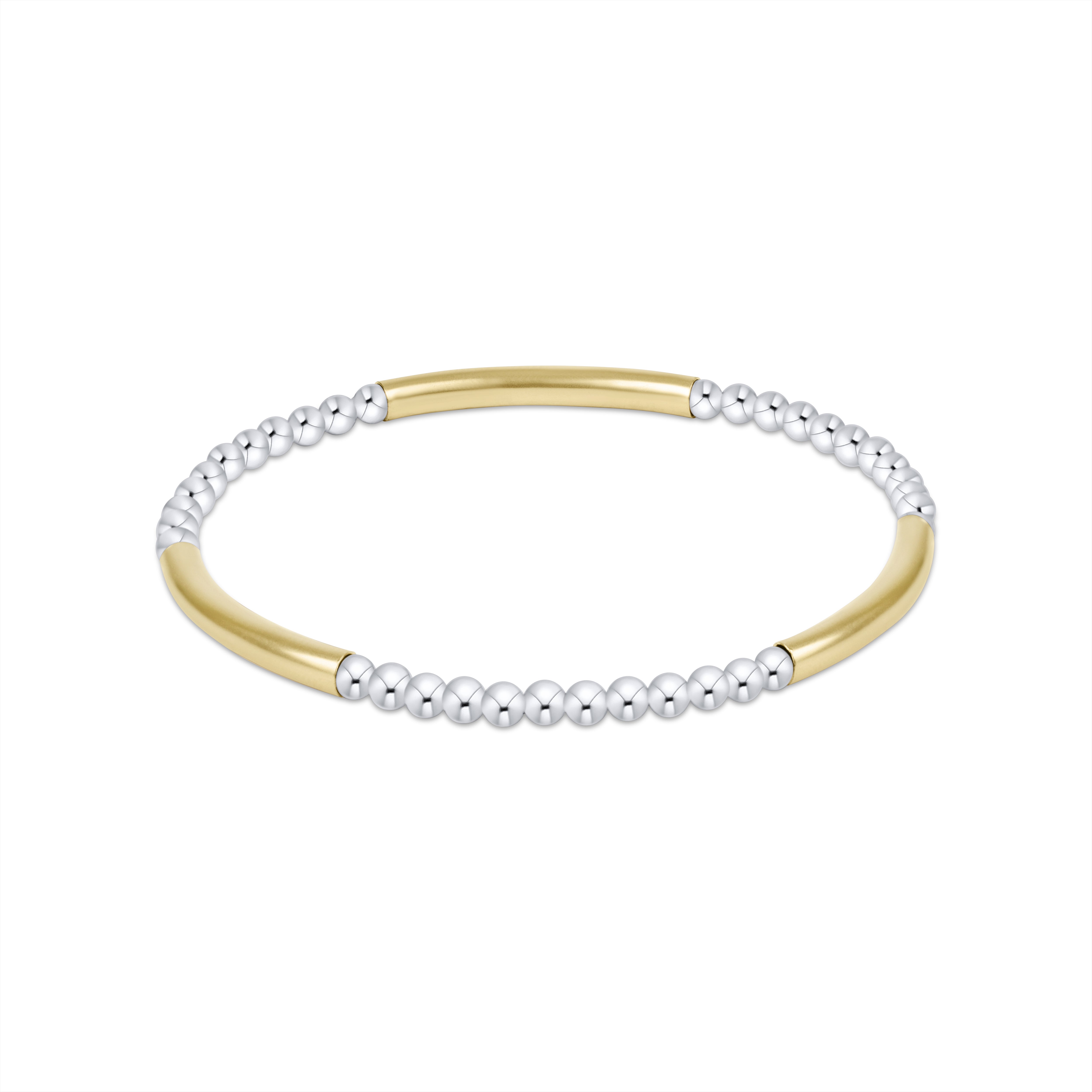 Bliss Bar Pattern Mixed Metal 3mm Bracelet – Selman's Jewelers