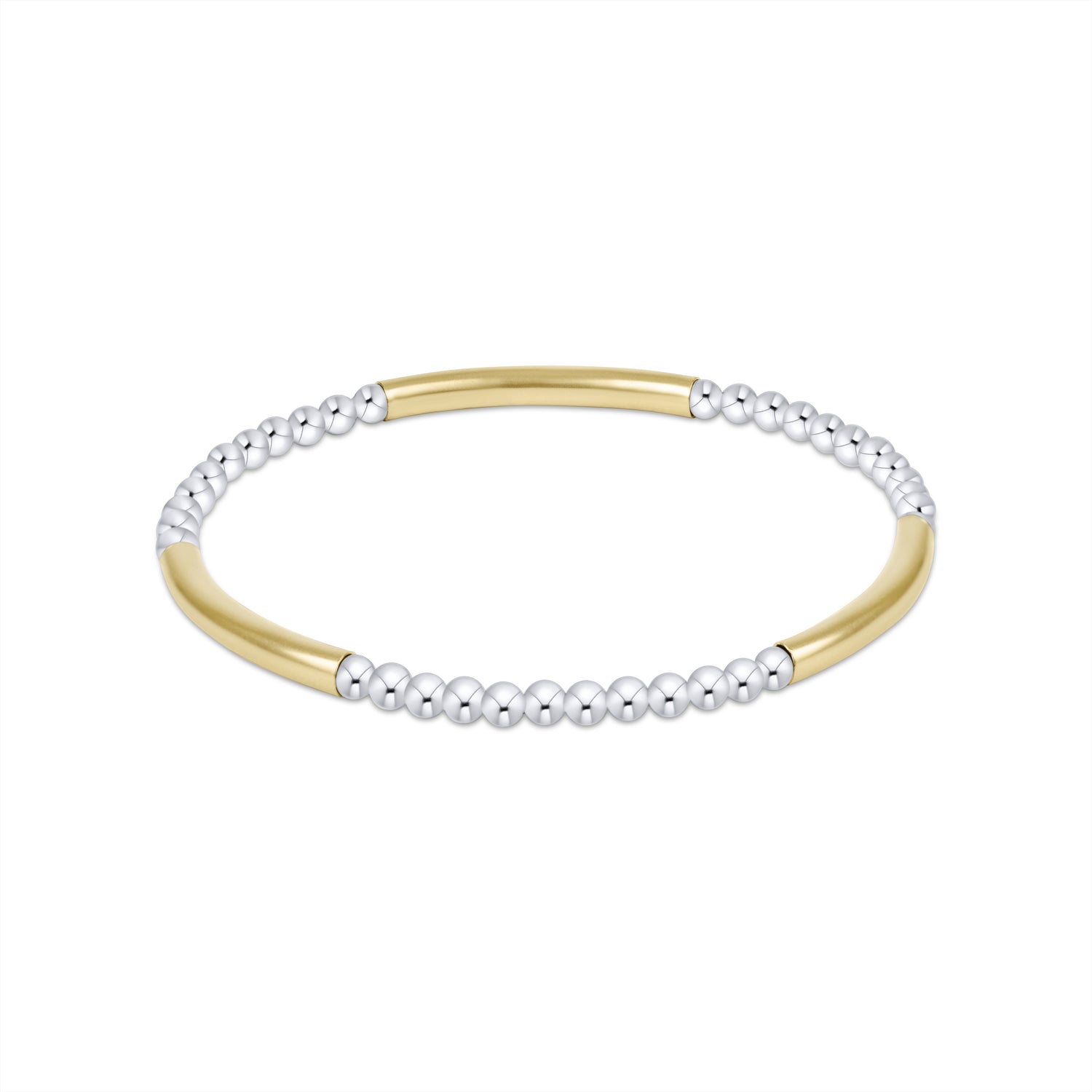 Bliss Bar Pattern Mixed Metal 3mm Bracelet