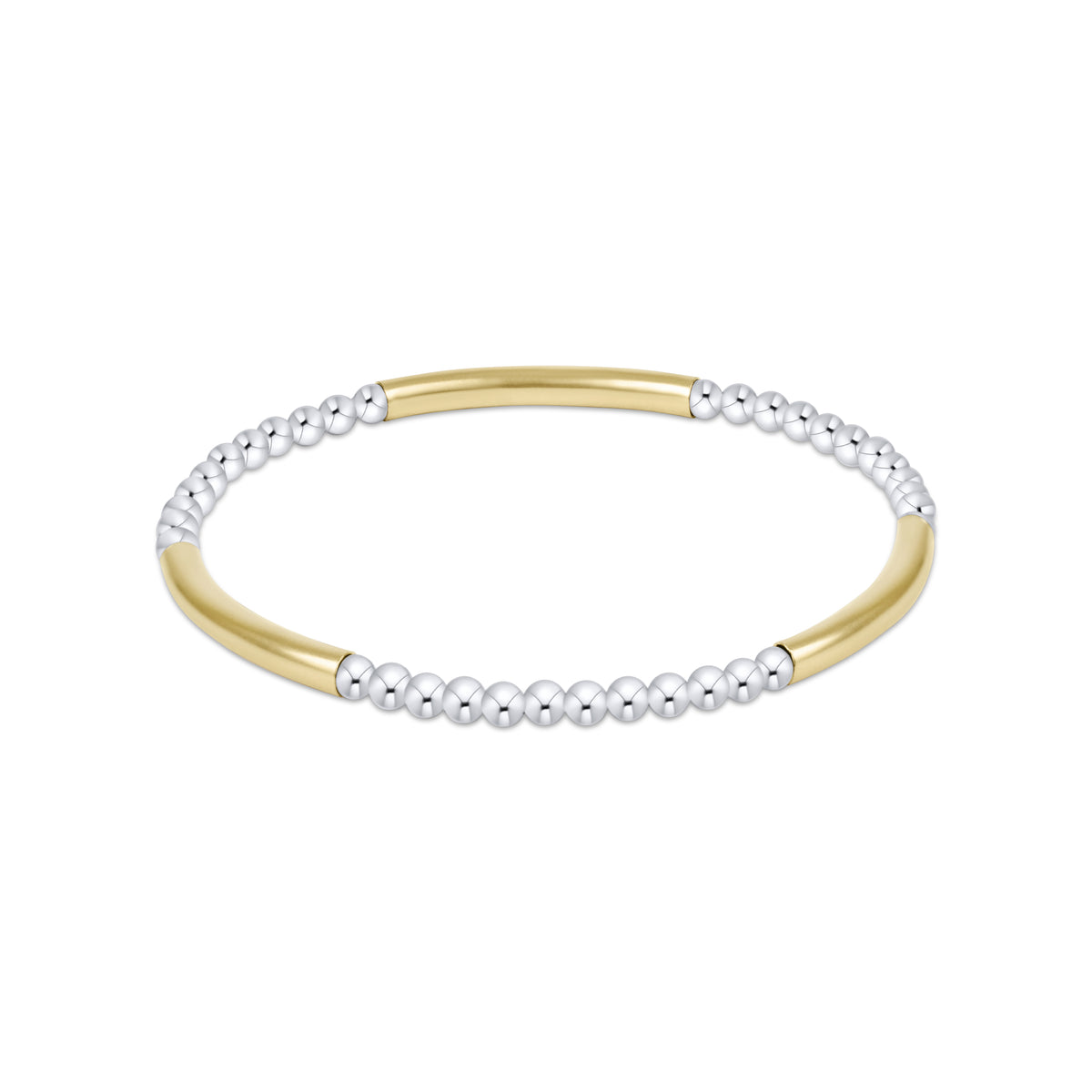 Bliss Bar Pattern Mixed Metal 3mm Bracelet