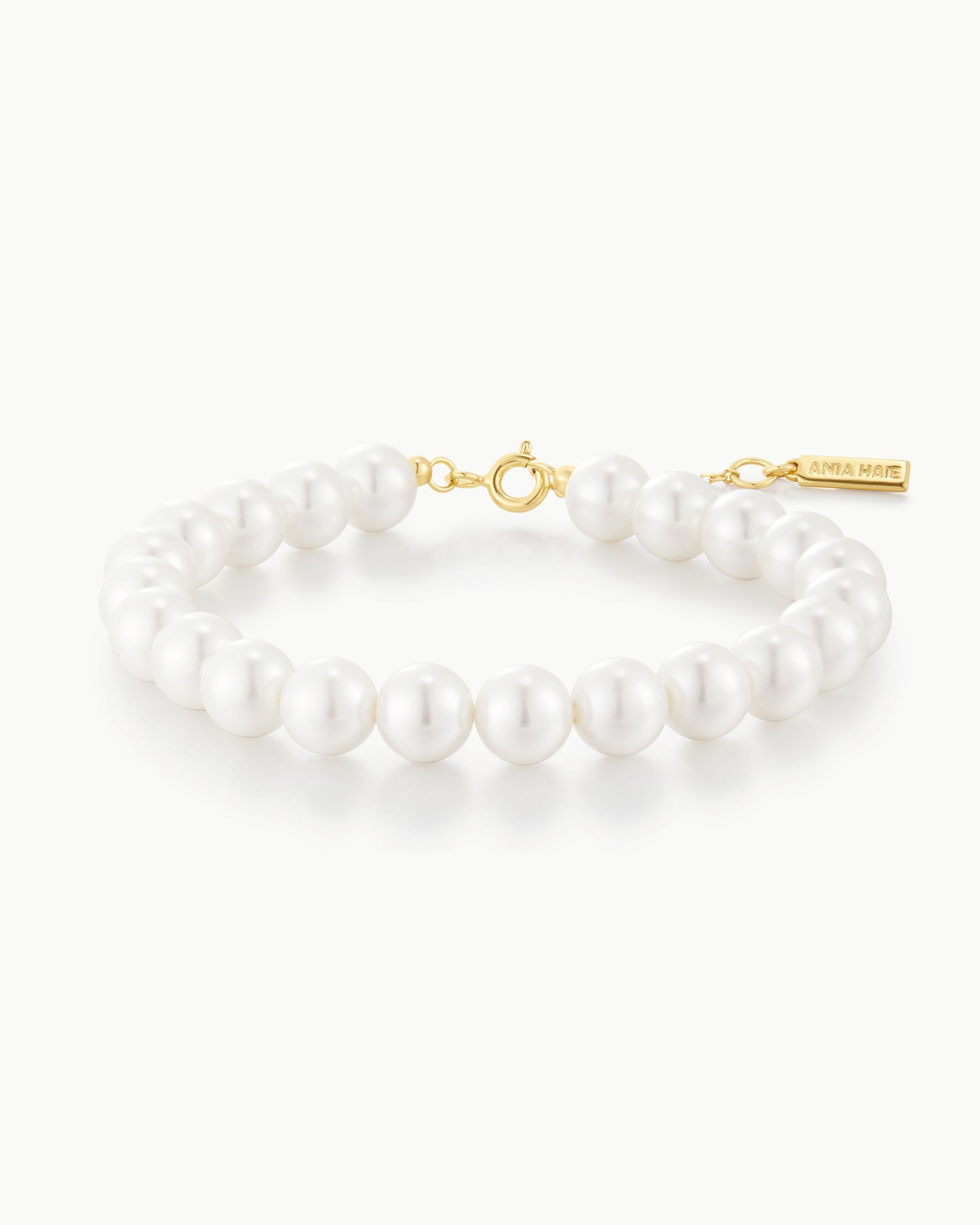 Luna Gaze Gold Classic Shell Pearl Beaded Bracelet