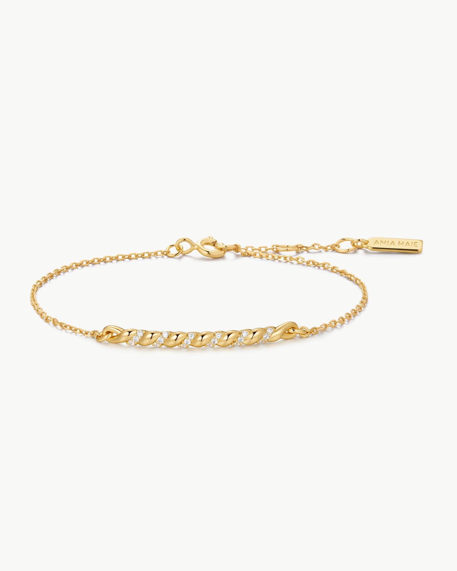 Tide Echo Gold Twisted Bar Bracelet