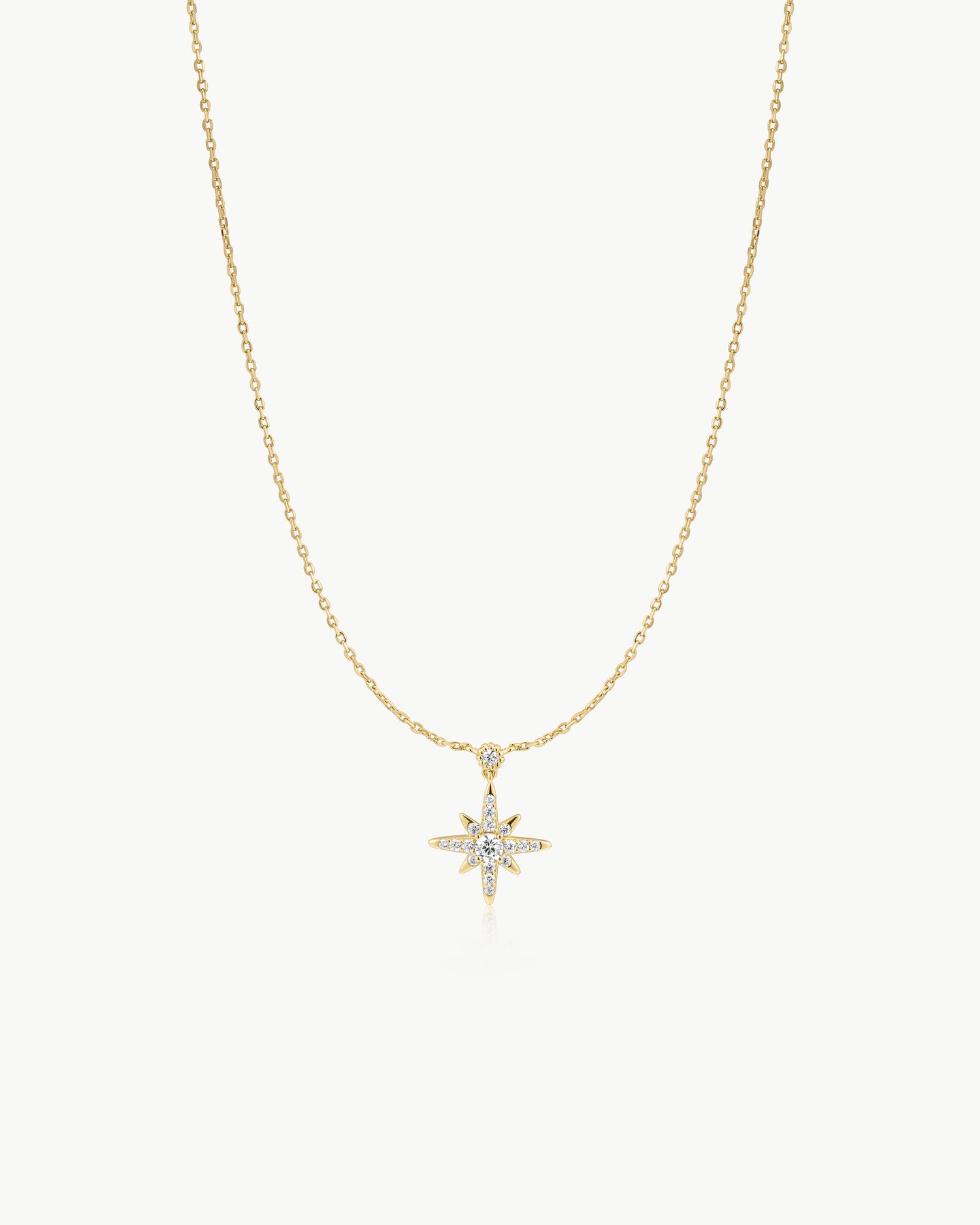 Glimmer Glow Gold Sparkling Nova Star Necklace