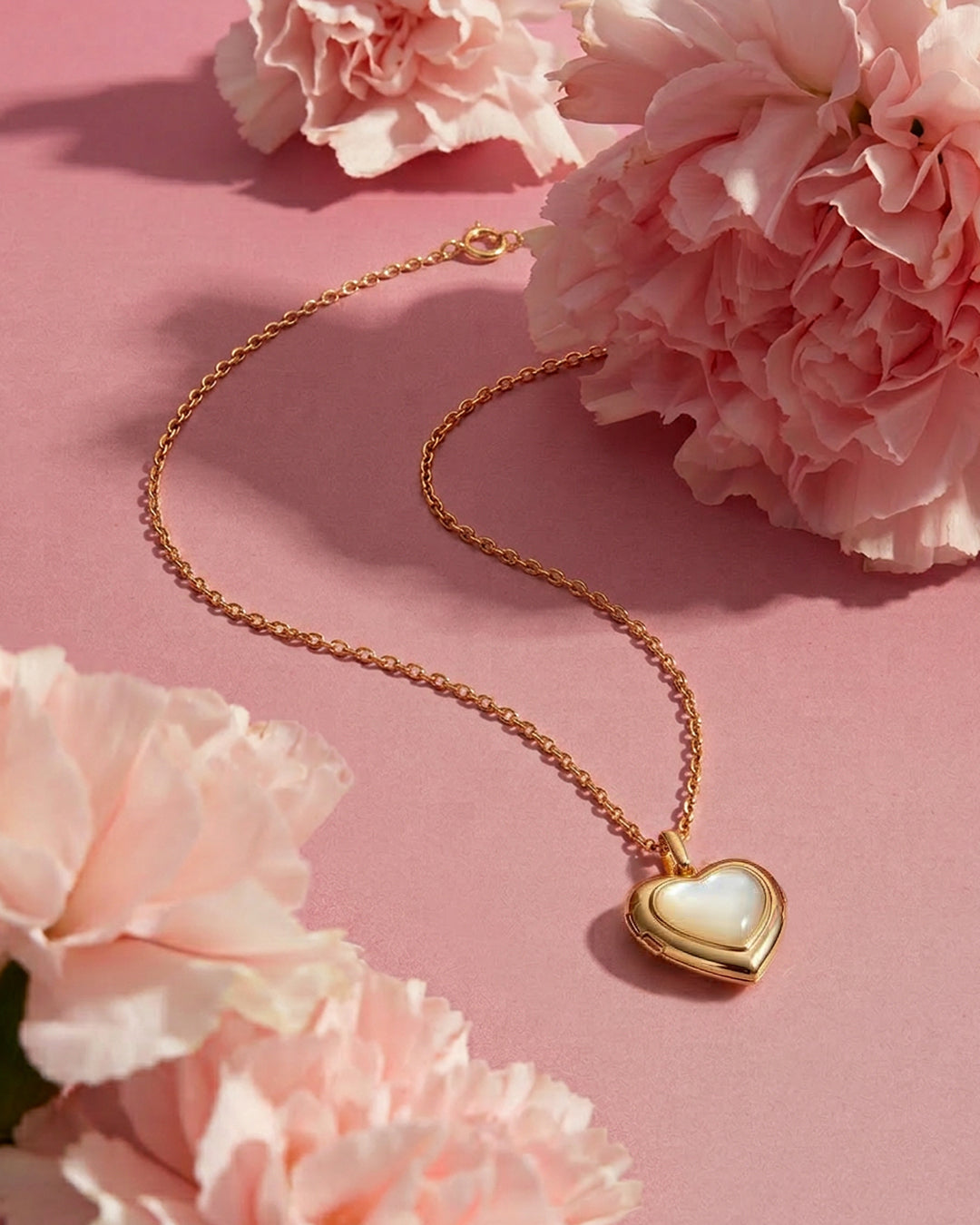 Mother's Day Gold and Mother of Pearl Necklace