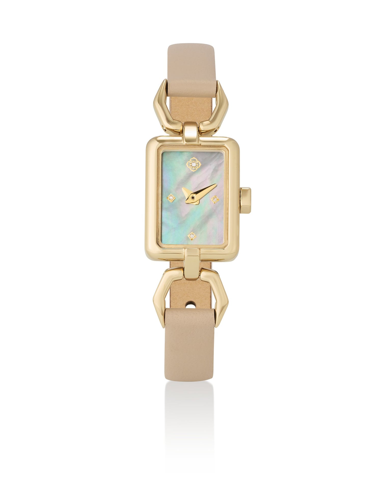 Adela Leather Watch Gold Taupe Leather