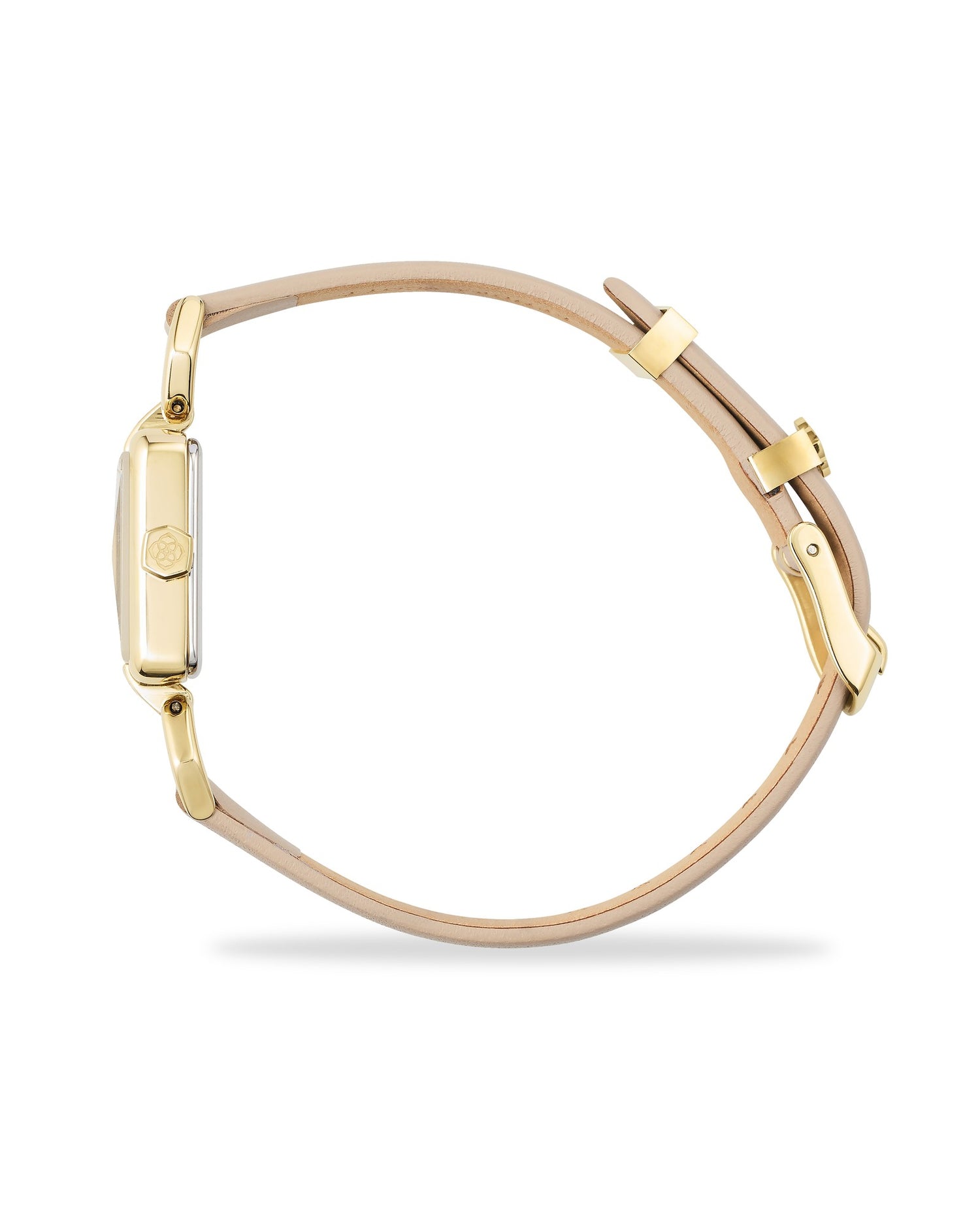 Adela Leather Watch Gold Taupe Leather