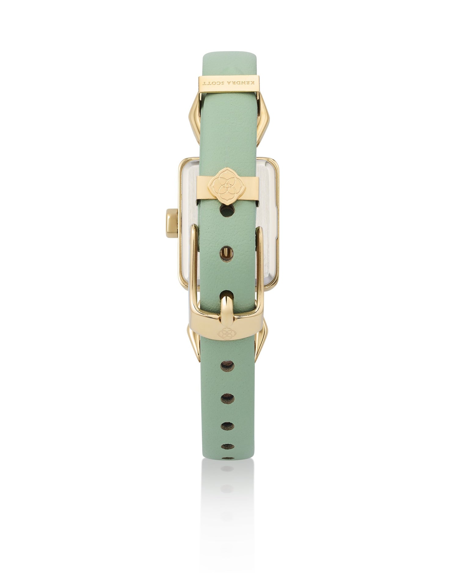 Adela Leather Watch Gold Green Leather