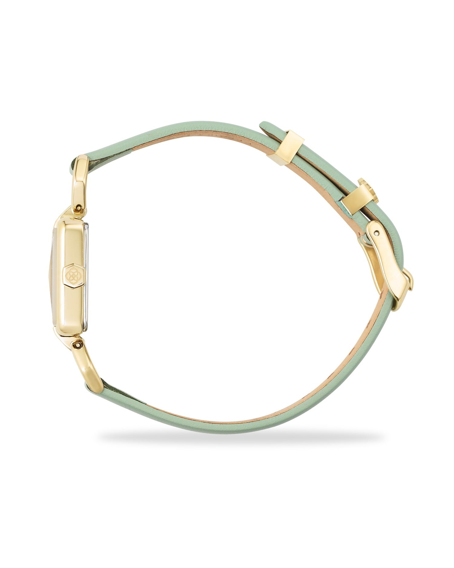 Adela Leather Watch Gold Green Leather